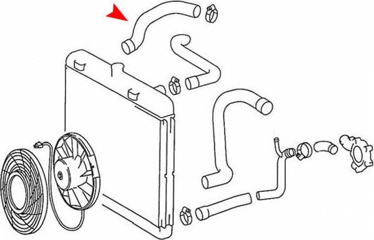 Upper Radiator Coolant Hose for Mercedes-Benz 280E 1981 1980 1979 1978 1977 P-3407586