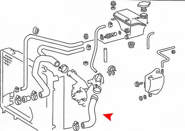 Upper Radiator Coolant Hose for Mercedes-Benz 300CE 1993 P-3407622