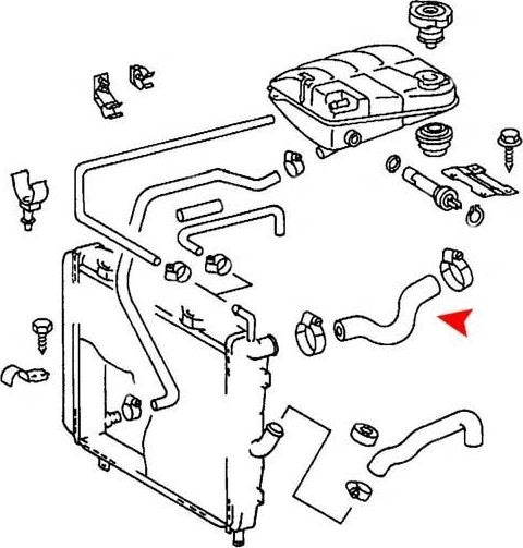 Upper Radiator Coolant Hose for Mercedes-Benz 420SEL 1991 1990 1989 1988 1987 1986 - URO 1265014782