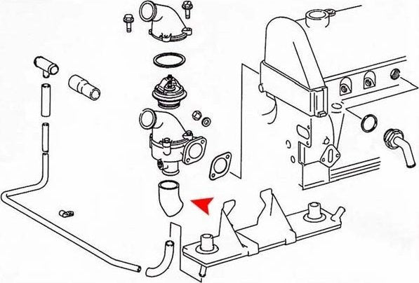 Engine Coolant Bypass Hose for Mercedes-Benz 280SEL 1971 1970 1969 1968 P-3407669