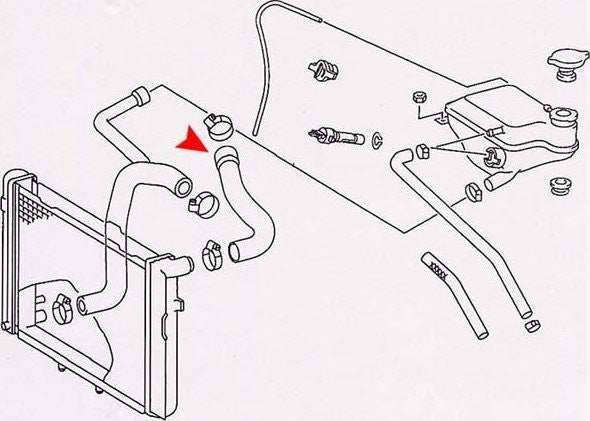 Upper Radiator Coolant Hose for Mercedes-Benz 190E 2.3L L4 1993 1992 1991 1990 1989 1988 1987 1986 1985 1984 P-3408034